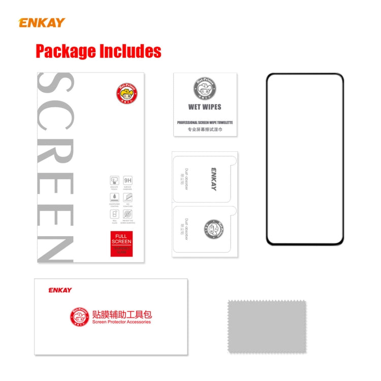 ENKAY Hat-Prince Protezione anticaduta per pellicola a schermo intero in vetro temperato con colla piena anti-caduta, For Motorola Moto G9 Plus, For Motorola Moto G9 / G9 Play, For Samsung Galaxy A12, For Xiaomi Mi 10T 5G