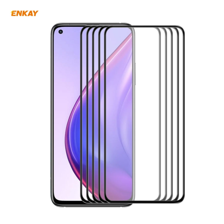 5 PZ ENKAY Hat-Prince Anti-drop Full Glue Vetro temperato Pellicola a schermo intero Protezione anti-caduta, For Motorola Moto G9 Plus, For Motorola Moto G9 / G9 Play, For Samsung Galaxy A12, For Xiaomi Mi 10T 5G