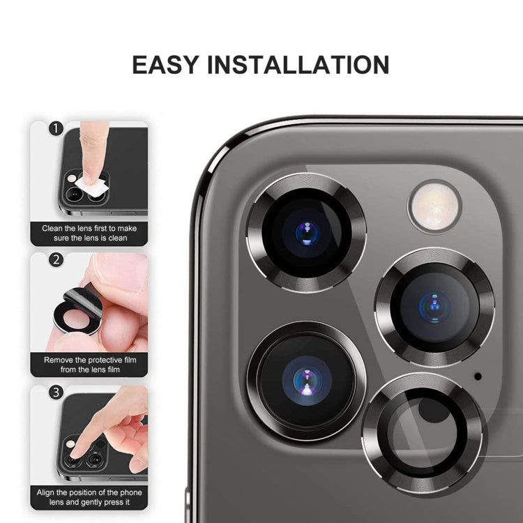 Per iPhone 12 Pro ENKAY Hat-Prince in lega di alluminio + copriobiettivo per fotocamera in vetro temperato