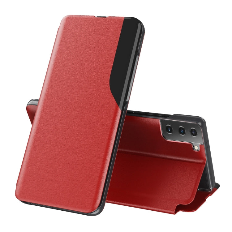 Display Laterale Custodia in Pelle Flip Orizzontale Magnetica Antiurto con Supporto, For Samsung Galaxy S21 5G, For Samsung Galaxy S21+ 5G, For Samsung Galaxy S21 Ultra 5G, For Samsung Galaxy A12