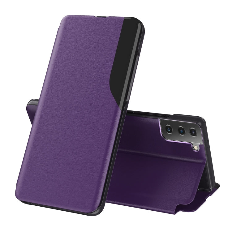 Display Laterale Custodia in Pelle Flip Orizzontale Magnetica Antiurto con Supporto, For Samsung Galaxy S21 5G, For Samsung Galaxy S21+ 5G, For Samsung Galaxy S21 Ultra 5G, For Samsung Galaxy A12