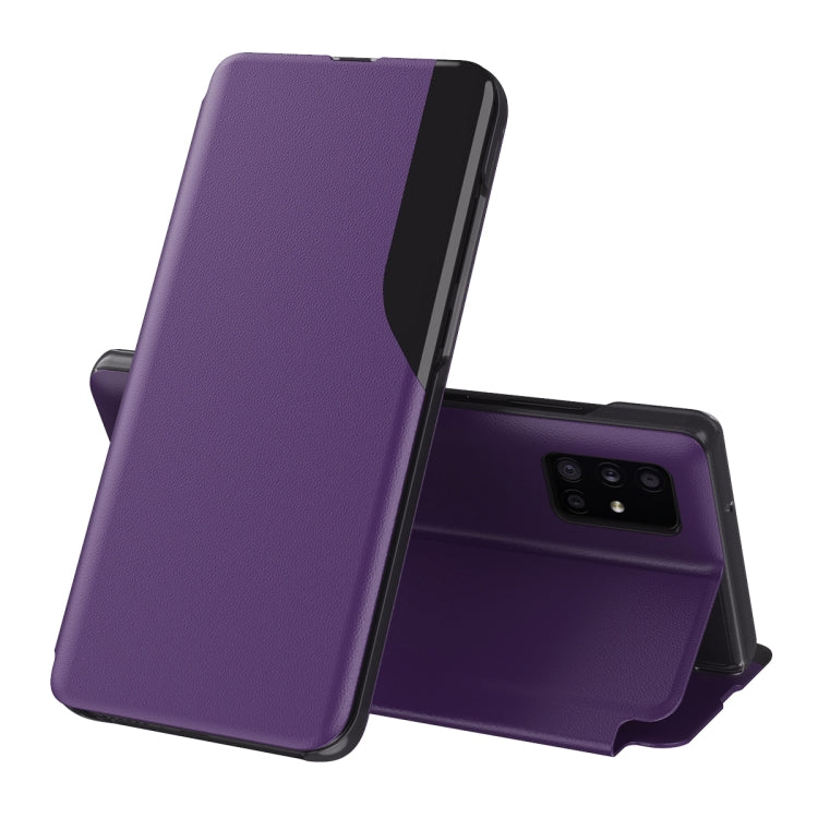 Display Laterale Custodia in Pelle Flip Orizzontale Magnetica Antiurto con Supporto, For Samsung Galaxy A32 5G, For Samsung Galaxy A52 5G