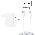PD-96W Adattatore per laptop USB-C / Type-C PD da 96 W + cavo di ricarica rapida da USB-C / Type-C a USB-C / Type-C da 2 m 5 A per MacBook Pro, EU Plug, US Plug, UK Plug, AU Plug