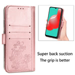 Custodia in pelle con protezione per telefono cellulare con fibbia in rilievo con chiusura a quattro foglie con cordino e slot per schede e portafoglio e funzione staffa, For Samsung Galaxy S21+ 5G, For Samsung Galaxy S21 5G                            ...