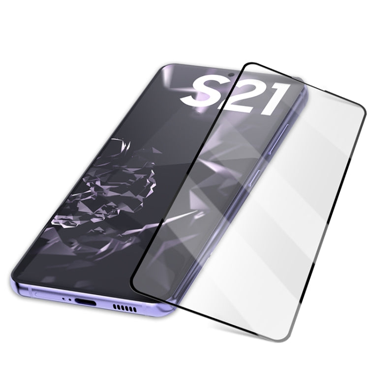 mocolo 0.33mm 9H 2.5D Full Glue Pellicola in vetro temperato, supporto sblocco impronte digitali, For Samsung Galaxy S21 5G, For Samsung Galaxy S21+ 5G