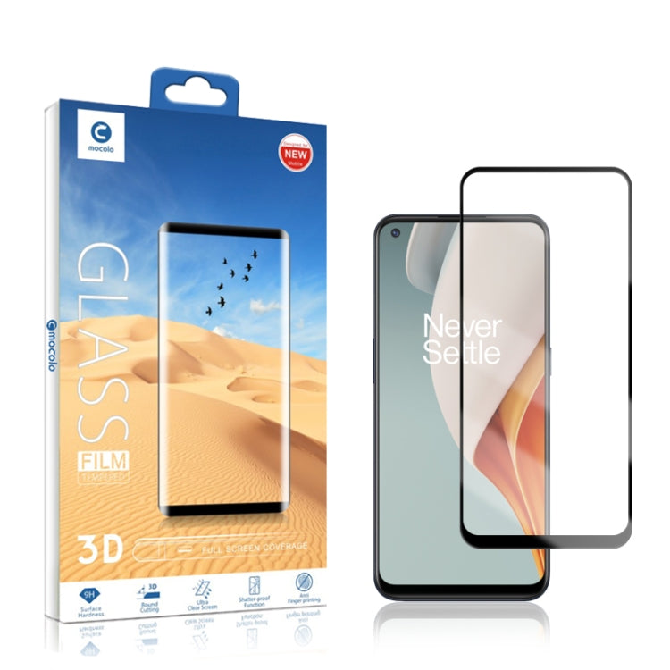 Per OnepPlus Nord N10 5G mocolo 0,33mm 9H Pellicola in vetro temperato a schermo intero curvo con colla 3D completa, For OnepPlus Nord N10 5G
