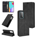 Per Samsung Galaxy A52 5G Custodia in pelle con ventosa magnetica per affari retro-pelle con supporto, slot per carte e portafoglio, For Galaxy A52 5G