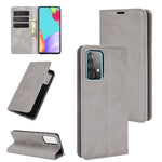 Per Samsung Galaxy A52 5G Custodia in pelle con ventosa magnetica per affari retro-pelle con supporto, slot per carte e portafoglio, For Galaxy A52 5G
