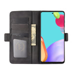 Per Samsung Galaxy A52 5G Custodia in pelle a vibrazione orizzontale con fibbia magnetica a doppio lato con supporto e slot per carte e portafoglio, For Galaxy A52 5G