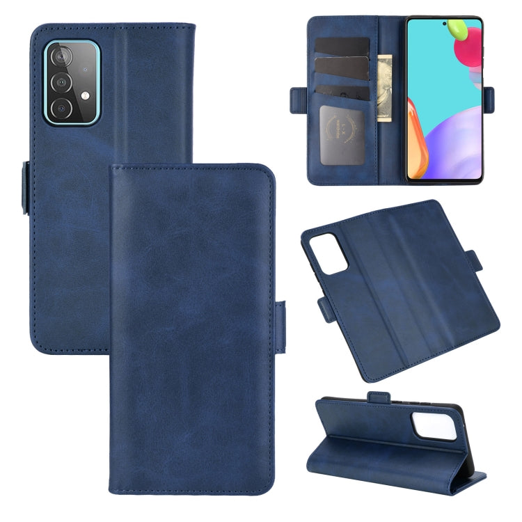 Per Samsung Galaxy A52 5G Custodia in pelle a vibrazione orizzontale con fibbia magnetica a doppio lato con supporto e slot per carte e portafoglio, For Galaxy A52 5G