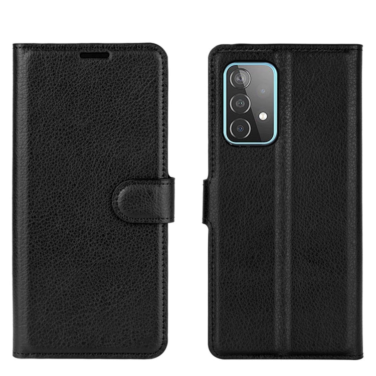 Per Samsung Galaxy A52 5G Litchi Texture Custodia protettiva a vibrazione orizzontale con supporto e slot per schede e portafoglio, For Galaxy A52 5G