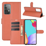Per Samsung Galaxy A52 5G Litchi Texture Custodia protettiva a vibrazione orizzontale con supporto e slot per schede e portafoglio, For Galaxy A52 5G