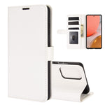 Per Samsung Galaxy A72 5G R64 Texture Custodia protettiva a vibrazione orizzontale singola con supporto e slot per schede e portafogli e cornice per foto, For Samsung Galaxy A72 5G