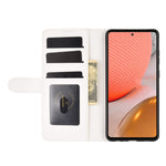 Per Samsung Galaxy A72 5G R64 Texture Custodia protettiva a vibrazione orizzontale singola con supporto e slot per schede e portafogli e cornice per foto, For Samsung Galaxy A72 5G