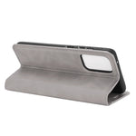 Per Samsung Galaxy A72 5G Custodia in pelle con ventosa magnetica per affari retro-pelle con supporto e slot per carte e portafoglio, For Galaxy A72 5G