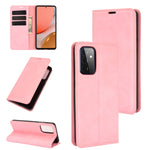 Per Samsung Galaxy A72 5G Custodia in pelle con ventosa magnetica per affari retro-pelle con supporto e slot per carte e portafoglio, For Galaxy A72 5G