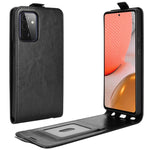 Per Samsung Galaxy A72 5G R64 Texture Custodia protettiva in pelle a vibrazione verticale singola con slot per schede e cornice per foto, For Galaxy A72 5G