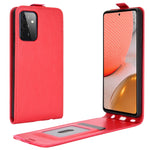 Per Samsung Galaxy A72 5G R64 Texture Custodia protettiva in pelle a vibrazione verticale singola con slot per schede e cornice per foto, For Galaxy A72 5G