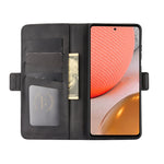Per Samsung Galaxy A72 5G Custodia in pelle a vibrazione orizzontale con fibbia magnetica a doppio lato con supporto e slot per carte e portafoglio, For Galaxy A72 5G