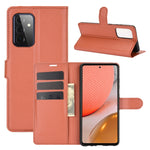 Per Samsung Galaxy A72 5G Litchi Texture Custodia protettiva a vibrazione orizzontale con supporto e slot per schede e portafoglio, For Galaxy A72 5G