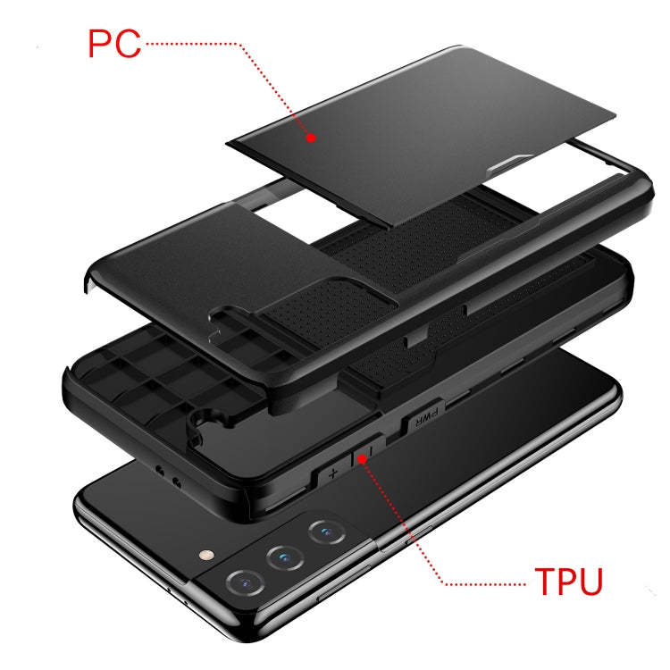 Custodia protettiva per armatura antiurto per Samsung Galaxy S21 / S30 con slot per schede, For Samsung Galaxy S21 5G