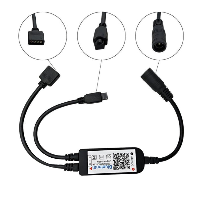 Controller LED RGB Bluetooth con controller a infrarossi a 24 tasti per striscia LED 5630 5050 3528 2835, DC 5-24V