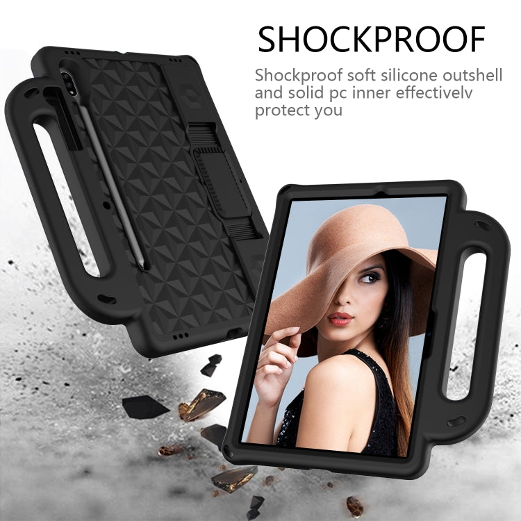 Custodia protettiva antiurto con custodia antiurto in EVA serie Diamond con supporto e cinturino, For Galaxy Tab S8 / Galaxy Tab S7 T870/T875