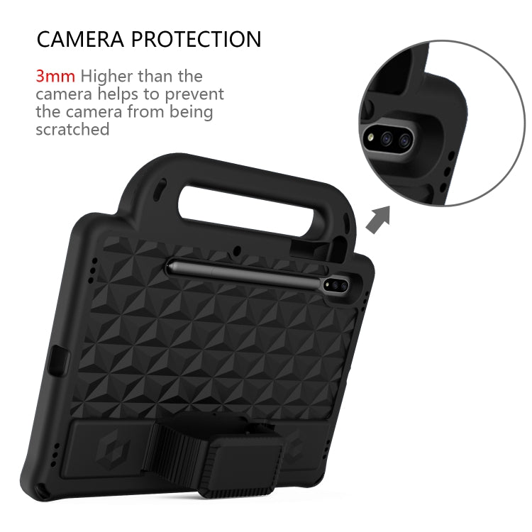 Custodia protettiva antiurto con custodia antiurto in EVA serie Diamond con supporto e cinturino, For Galaxy Tab S8 / Galaxy Tab S7 T870/T875
