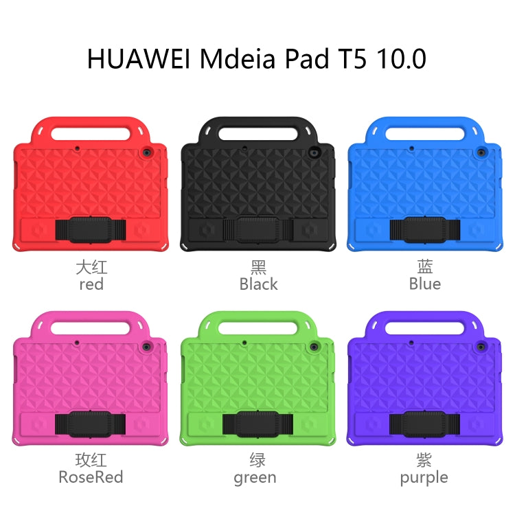 Custodia protettiva antiurto con custodia antiurto in EVA serie Diamond con supporto e cinturino, For Huawei  MediaPad T5 10.1
