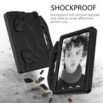 Guscio protettivo piatto anti caduta per bambini in materiale EVA con staffa per il pollice, For Amazon Kindle Fire HD8 Plus (2020)