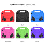 Guscio protettivo piatto anti caduta per bambini in materiale EVA con staffa per il pollice, For Amazon Kindle Fire HD8 Plus (2020)