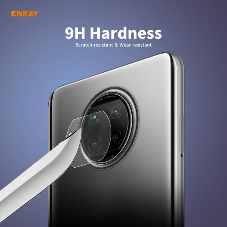ENKAY Hat-Prince 0.2mm 9H 2.15D Obiettivo per fotocamera posteriore con bordo arrotondato Pellicola in vetro temperato, For Xiaomi Redmi Note 9 Pro 5G, For Motorola G9 Plus, For Motorola G9 / G9 Play