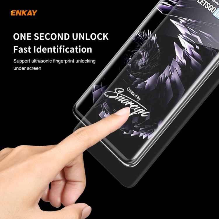 Hat-Prince ENKAY Custodia antiurto in TPU trasparente Cover morbida antiscivolo + 3D Schermo intero PET curvo Curvatura a caldo Pellicola salvaschermo HD Pellicola morbida, Supporto per sblocco impronte digitali, For Samsung Galaxy S21 Ultra 5G        ...