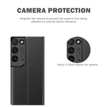 Display Laterale Magnetico Orizzontale Flip Panno Texture Semplice + Custodia PC con Supporto e Funzione Sleep / Wake-up, For Galaxy S21 Ultra 5G, For Galaxy S21+ 5G, For Galaxy S21 5G