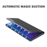 Display Laterale Magnetico Orizzontale Flip Panno Texture Semplice + Custodia PC con Supporto e Funzione Sleep / Wake-up, For Galaxy S21 Ultra 5G, For Galaxy S21+ 5G, For Galaxy S21 5G