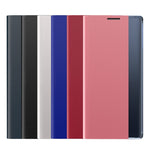 Display Laterale Magnetico Orizzontale Flip Panno Texture Semplice + Custodia PC con Supporto e Funzione Sleep / Wake-up, For Galaxy S21 Ultra 5G, For Galaxy S21+ 5G, For Galaxy S21 5G