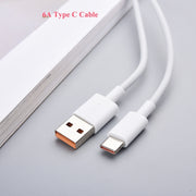 XJ-042 Cavo dati di ricarica rapida da USB a USB-C/Type-C 6A, lunghezza: 2 m, 2m