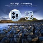 ENKAY Copriobiettivo fotocamera in lega di alluminio + vetro temperato per iPhone 13 Pro / 13 Pro Max