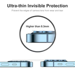 ENKAY Copriobiettivo fotocamera in lega di alluminio + vetro temperato per iPhone 13 Pro / 13 Pro Max