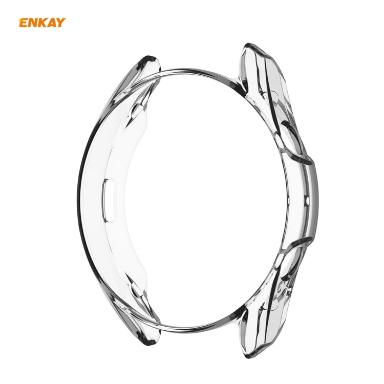 Custodia in TPU trasparente ENKAY Hat-Prince 2 in 1 + pellicola in vetro temperato con bordo curvo da 0,2 mm 9H 2,15D, For Samsung Galaxy Watch 3 41mm, For Samsung Galaxy Watch 3 45mm