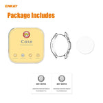 Custodia in TPU trasparente ENKAY Hat-Prince 2 in 1 + pellicola in vetro temperato con bordo curvo da 0,2 mm 9H 2,15D, For Samsung Galaxy Watch 3 41mm, For Samsung Galaxy Watch 3 45mm