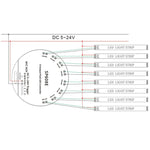 SP608E Kit controller LED Bluetooth con controllo APP mobile con uscita doppio segnale per WS2812B WS2811 1903 1804 Pixel LED Strip, DC5V~24V