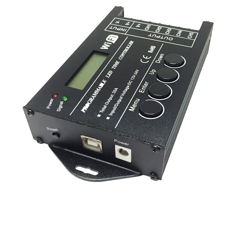 Controller temporale LED RGB 5 canali WiFi 20A DC 12-24V