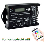 TC421 Controller temporale LED RGB programmabile 5CH WiFi 20A per acquario, acquario, crescita delle piante, DC 12-24V