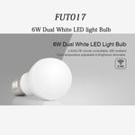 FUT017 Lampadina LED doppia bianca 6W 2.4GHZ RF controllabile Wifi abilitato CCT Luminosità regolabile dimmerabile