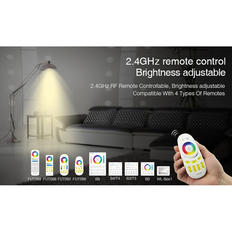 FUT013 5W E14 RGB + CCT Lampadina LED AC100~240v 2.4g WiFi Luci LED dimmerabili con telecomando