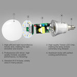 FUT013 5W E14 RGB + CCT Lampadina LED AC100~240v 2.4g WiFi Luci LED dimmerabili con telecomando