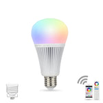 FUT012 E27 9W RGB + CCT Lampadina LED 100V-240V Lampadina intelligente con telecomando a colori WiFi 2.4G Wireless