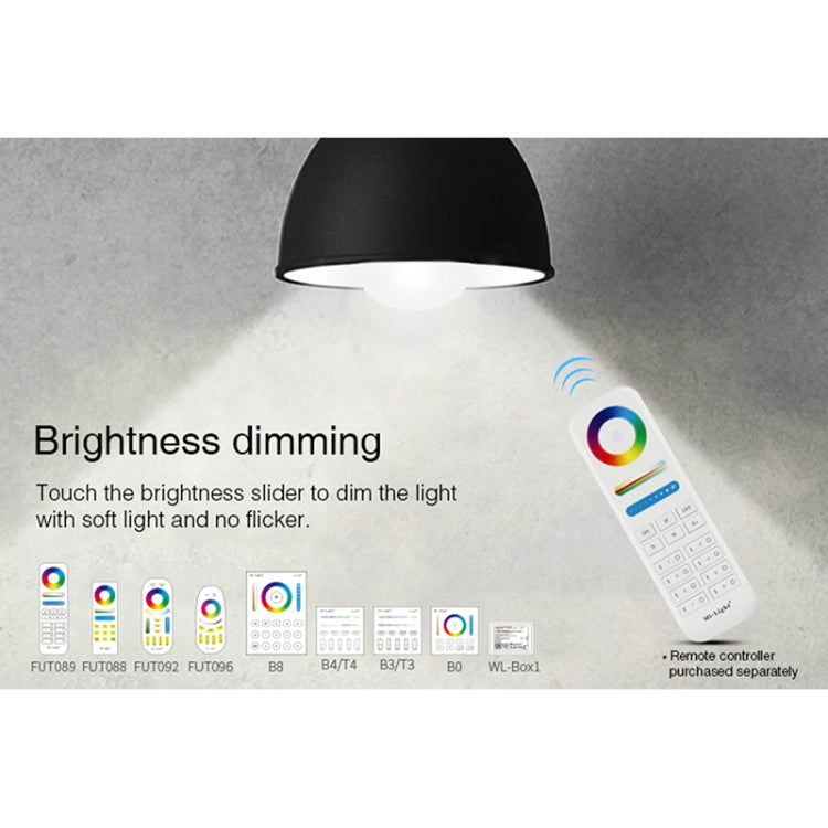 FUT012 E27 9W RGB + CCT Lampadina LED 100V-240V Lampadina intelligente con telecomando a colori WiFi 2.4G Wireless