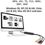 Cavo da USB a RCA 60+ Supporta Vista 64 / Win 7 / Win 8 / Win 10 / Mac OS